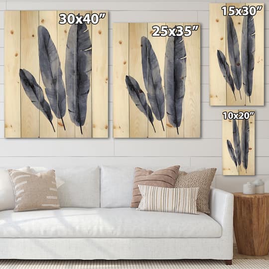 Designart - Navy Blue Tropical Banana Leaves